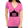 Tultex 214 - Ladies' Slim Fit Fine Jersey V-Neck Thumbnail
